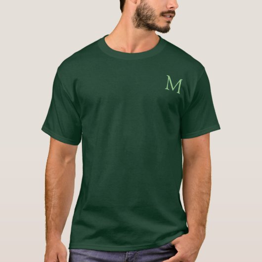 T-shirt Monogramme à double face Mens Forêt profonde moder (Devant)