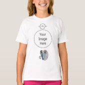 T-shirt Monogramme à pâte noire (Devant)