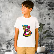 Monogramme B tribal et doodle coloré et amusant