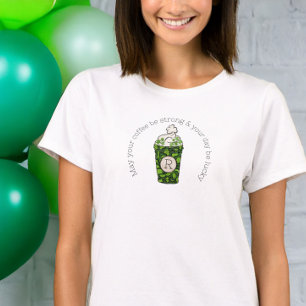 T-shirt Monogramme Café St Patrick's Day Festive Funny