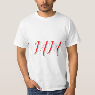 T-shirt Monogramme calligraphie minimaliste moderne mûre