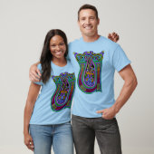 T-shirt Monogramme celtique médiéval "U", Art Knots Design (Unisexe)