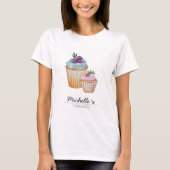 T-shirt Monogramme Coupe Et Fruits Aquarelle (Devant)