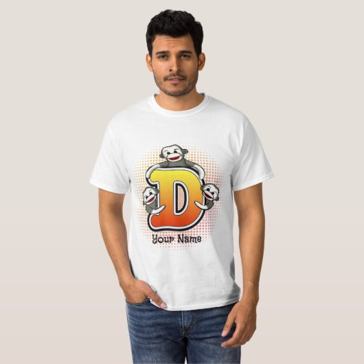T-shirt Monogramme D Sock Monkey (Devant entier)