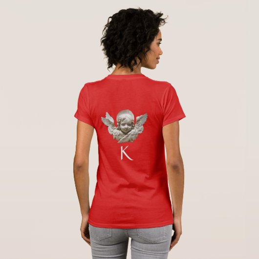 T-SHIRT MONOGRAMME D'ANGE DE LA RENAISSANCE FLORENTINE (Dos entier)