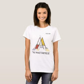 T-shirt Monogramme D'Art Moderne Et Oiseau Sympa - Lettre  (Devant entier)