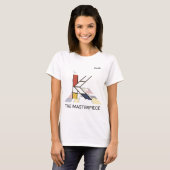 T-shirt Monogramme D'Art Moderne Et Oiseau Sympa - Lettre  (Devant entier)