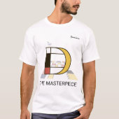 T-shirt Monogramme D'Art Moderne Et Oiseau Sympa - Lettre (Devant)