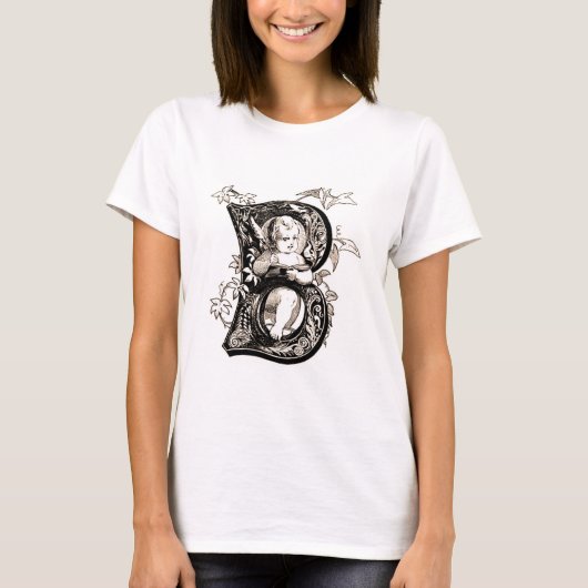 T-shirt Monogramme de bébé ange - Chemise (Devant)