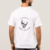 T-shirt monogramme de la ferme de poulet rustique (Dos)