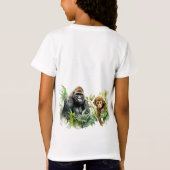 T-Shirt Monogramme de la jungle de chimpanzé de gorille pe (Dos)