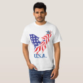 T-shirt Monogramme de l'aigle américain "É.-U." (Devant entier)