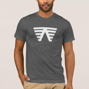 T-shirt Monogramme de lettre W moderne et minimal bleu