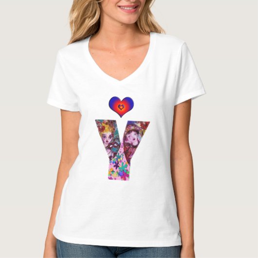 T-SHIRT MONOGRAMME DE MASQUÉRADE VÉNÉTIENNE VALENTINE Y LE (Devant)