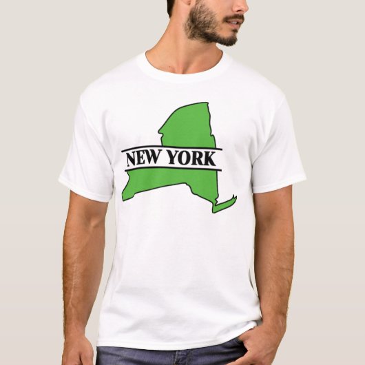 T-shirt Monogramme d'État américain de New York (Devant)
