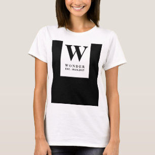 T-shirt Monogramme élégant de jeunes mariés Logo de mari