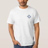 T-shirt Monogramme encadré en Filigree en bleu marine (Devant)