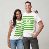 T-shirt Monogramme Famille d'été Réunion Kelly Green Strip (Unisexe)