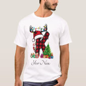 T-shirt Monogramme Famille Noël Personnalisez Avec Nom (Devant)