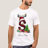 T-shirt Monogramme Famille Noël Personnalisez Avec Nom (Devant)