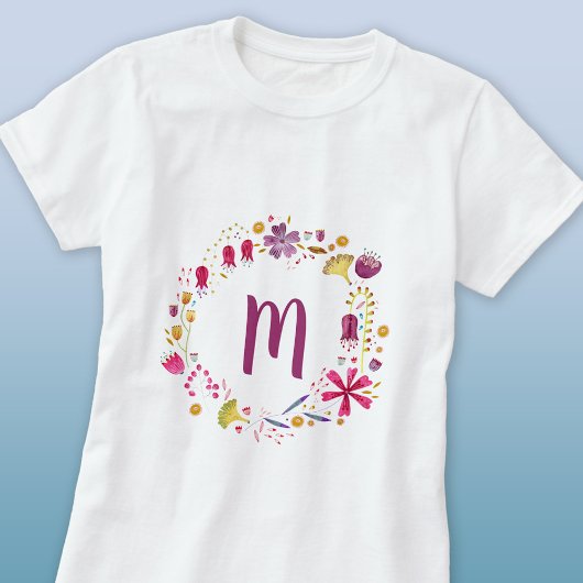 T-shirt Monogramme floral