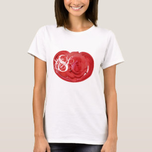 T-shirt Monogramme floral de rose Vos initiales Personnali