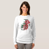 T-shirt monogramme floral lettre majuscule J (Devant entier)