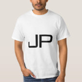 T-shirt Monogramme Initial Ajouter Nom Ou Texte Mens Moder (Devant)
