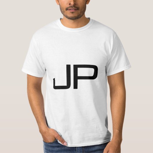 T-shirt Monogramme Initial Ajouter Nom Ou Texte Mens Moder (Devant)