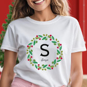 T-shirt Monogramme initial - Fêtes de famille des femmes