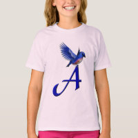 Monogramme initiale A Bluebird