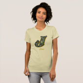 T-shirt Monogramme Initiale J Art de Fleur de Marguerite P (Devant entier)