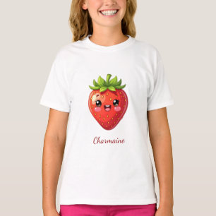 T-shirt Monogramme jolie fraise kawaii