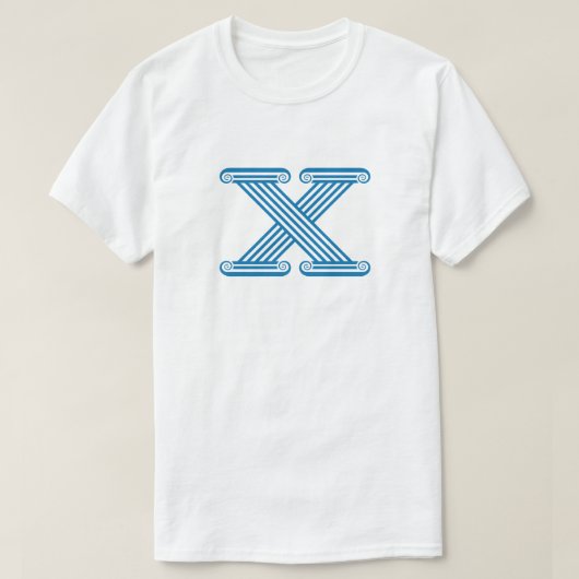 T-shirt Monogramme Lettre X (Design devant)