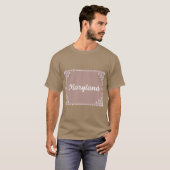 T-shirt Monogramme Maryland Style Boho Pastel Rose (Devant entier)