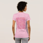 T-shirt Monogramme moderne Nom Aquarelle rose Yellow Spots (Dos entier)