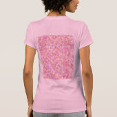 T-shirt Monogramme moderne Nom Aquarelle rose Yellow Spots (Dos)