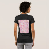 T-shirt Monogramme moderne Nom Aquarelle rose Yellow Spots (Dos entier)