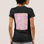 T-shirt Monogramme moderne Nom Aquarelle rose Yellow Spots (Dos)