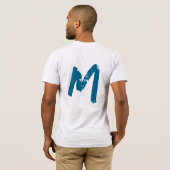 T-shirt Monogramme moderne Remplacer initial Ajouter le vô (Dos entier)