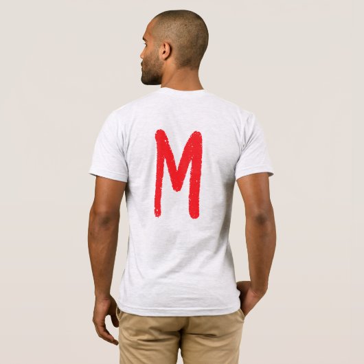 T-shirt Monogramme moderne Remplacer initial Ajouter le vô (Dos entier)