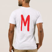 T-shirt Monogramme moderne Remplacer initial Ajouter le vô (Dos)