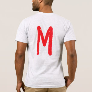 T-shirt Monogramme moderne Remplacer initial Ajouter le vô
