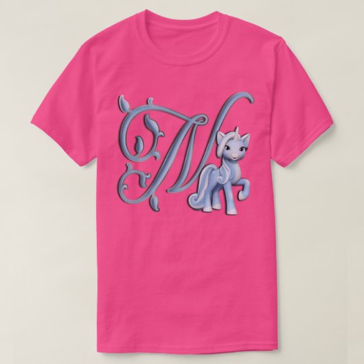 T-shirt Monogramme N Licorne personnalisée (Design devant)