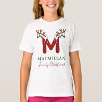Monogramme Noël Fille jumelée Famille personnalisé
