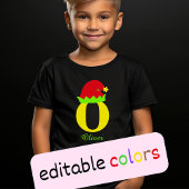 T-shirt Monogramme Nom de Noël Chemise, Elfe Casquette, Fa