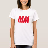 T-shirt Monogramme Nom Initiales Moderne Plaine Minimalist (Devant)