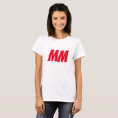 T-shirt Monogramme Nom Initiales Moderne Plaine Minimalist (Devant entier)