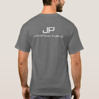 Monogramme Nom Précédent Imprimer Mens gris foncé