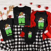 T-shirt Monogramme Personnalisé Avec Nom Famille Noël